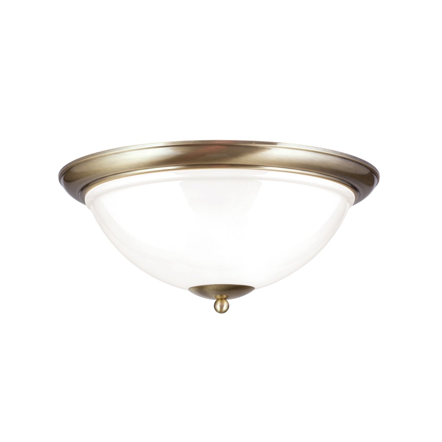 Plafón AUSTRIAN OLD LAMP 3xE27/60W/230V diá. 50 cm bronce/blanco