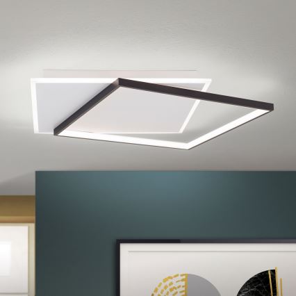 Plafón LED regulable EMANUEL LED/50W/230V blanco/negro