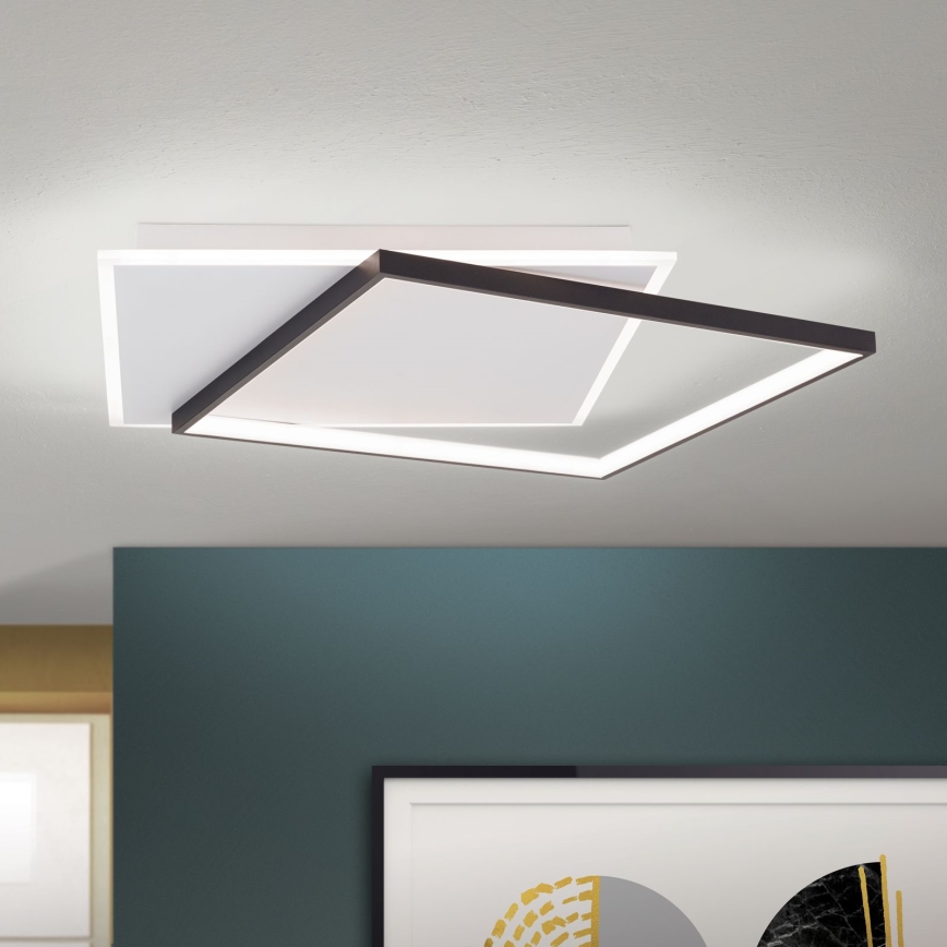 Plafón LED regulable EMANUEL LED/50W/230V blanco/negro