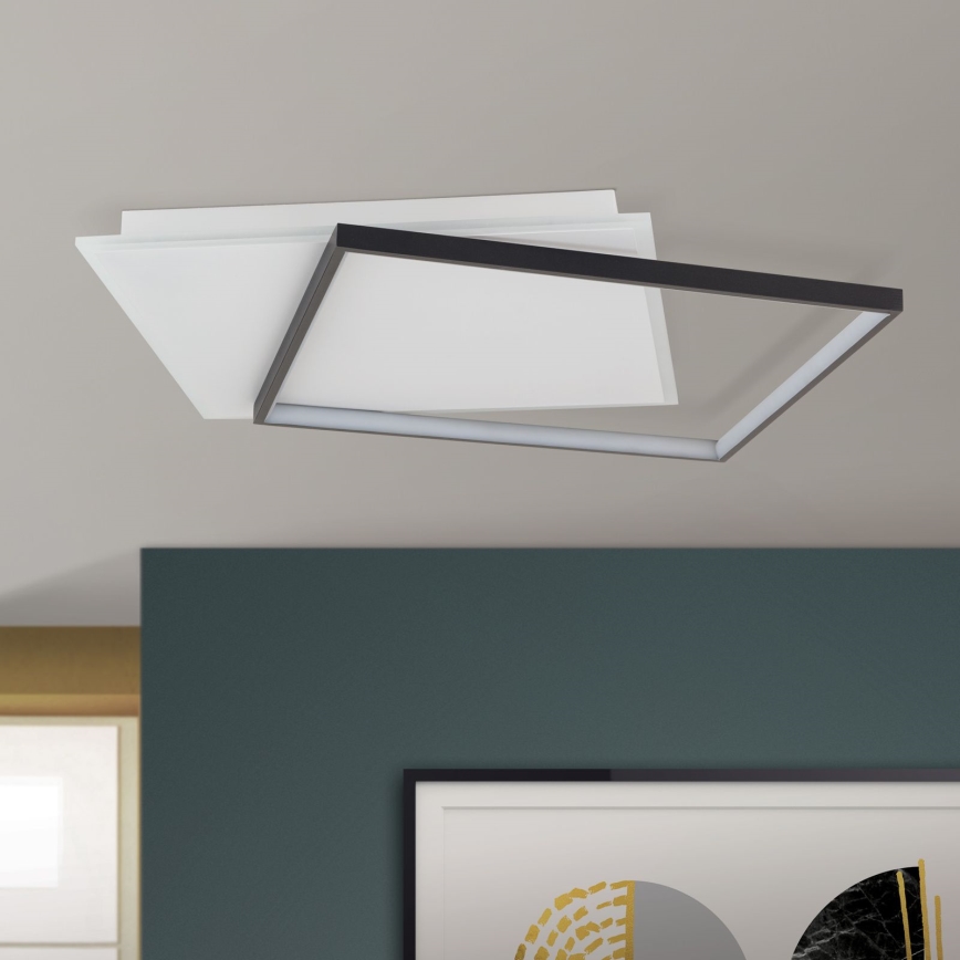 Plafón LED regulable EMANUEL LED/50W/230V blanco/negro