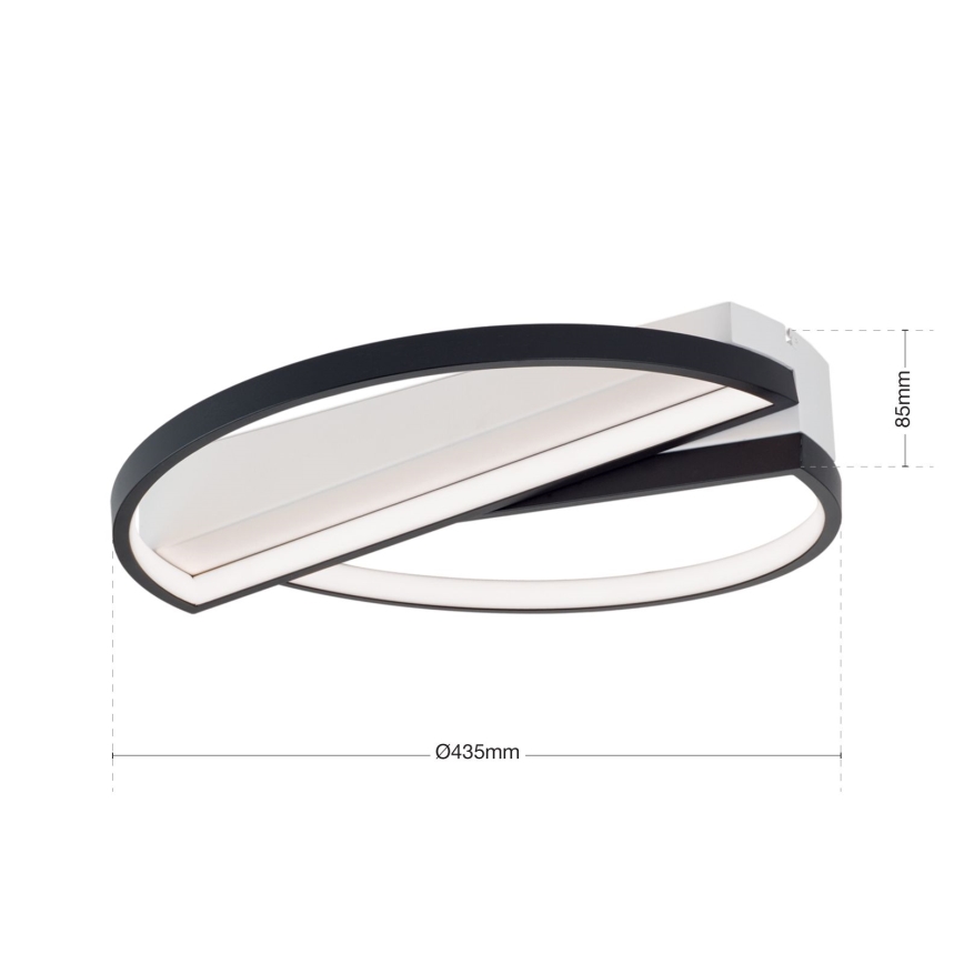 Plafón LED regulable OLGA LED/28W/230V negro/blanco