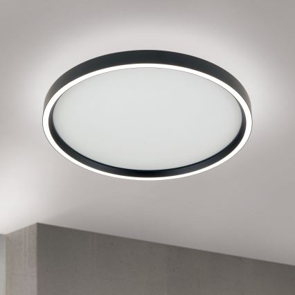 Plafón LED regulable MASCA LED/36W/230V 2700/3350/4000K diá. 40 cm negro