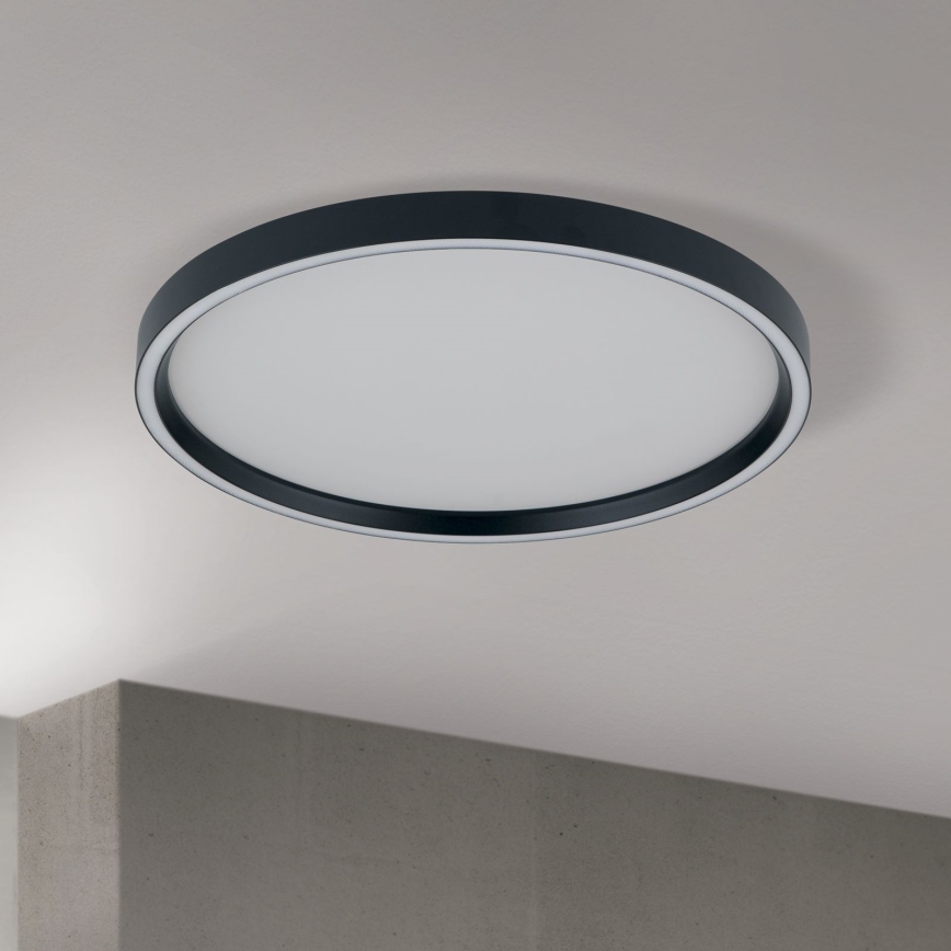 Plafón LED regulable MASCA LED/36W/230V 2700/3350/4000K diá. 40 cm negro