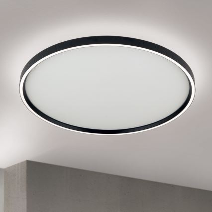 Lámpara de techo LED regulable MASCA LED/47W/230V 2700/3350/4000K Ø 60 cm negra