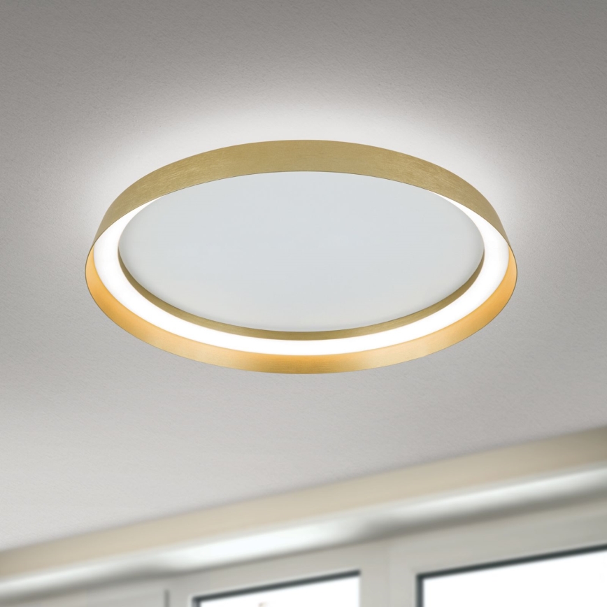 Plafón LED regulable MANTA LED/38W/230V 2700/3000/4000K diá. 45 cm dorado