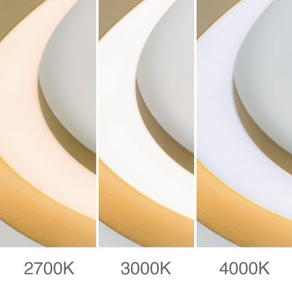 Plafón LED regulable MANTA LED/38W/230V 2700/3000/4000K diá. 45 cm dorado