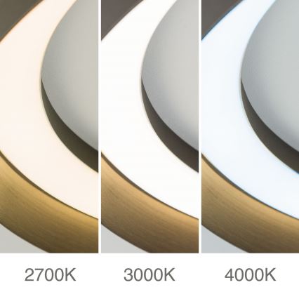 Plafón LED regulable MANTA LED/38W/230V 2700/3000/4000K diá. 45 cm marrón