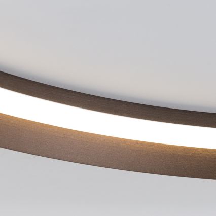 Plafón LED regulable MANTA LED/38W/230V 2700/3000/4000K diá. 45 cm marrón