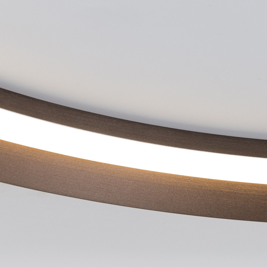 Plafón LED regulable MANTA LED/38W/230V 2700/3000/4000K diá. 45 cm marrón