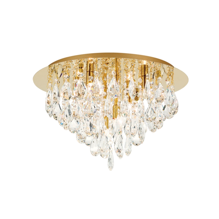 Plafón de cristal CELESTE 6xG9/40W/230V diá. 45 cm dorado