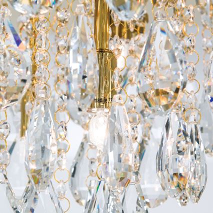 Plafón de cristal CELESTE 6xG9/40W/230V diá. 45 cm dorado