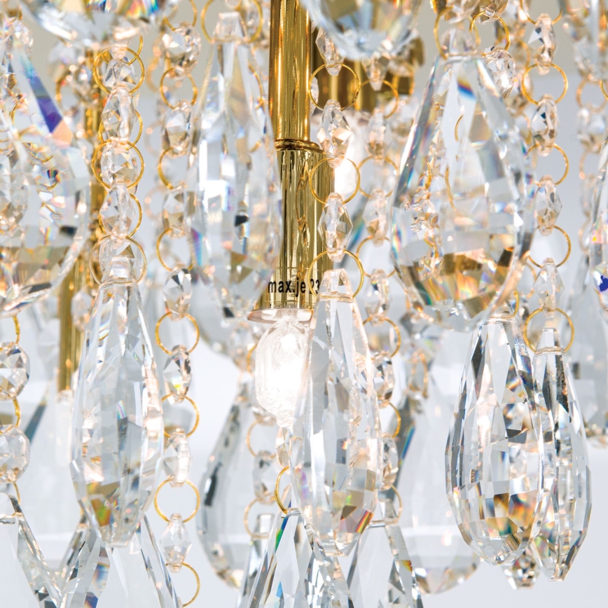 Plafón de cristal CELESTE 6xG9/40W/230V diá. 45 cm dorado