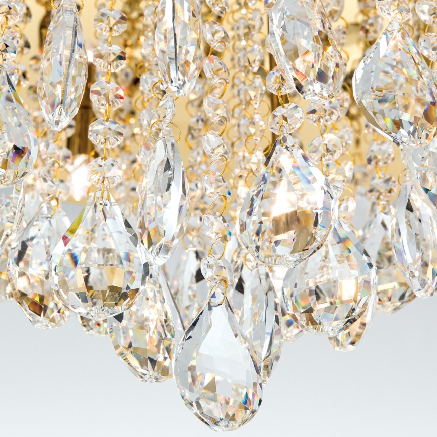 Plafón de cristal CELESTE 12xG9/40W/230V diá. 75 cm dorado