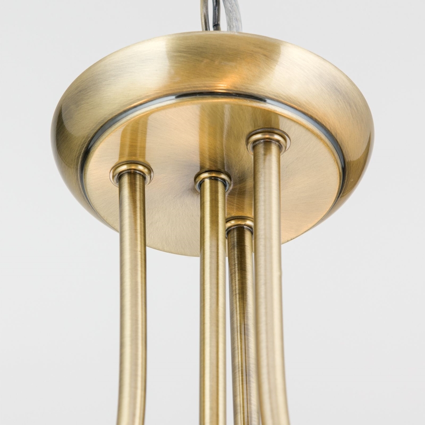 Lámpara colgante con cadena AIDA 3xE27/60W/230V diá. 39,5 cm latón