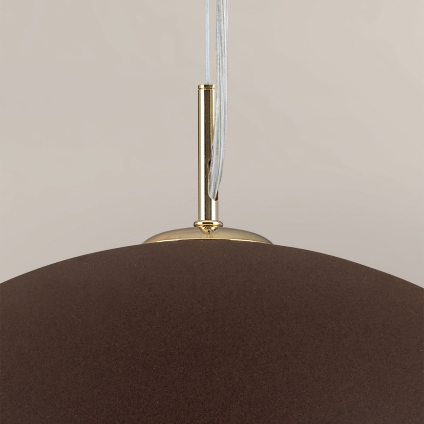 Lámpara colgante ELIANO 1xE27/60W/230V diá. 50 cm marrón/dorado