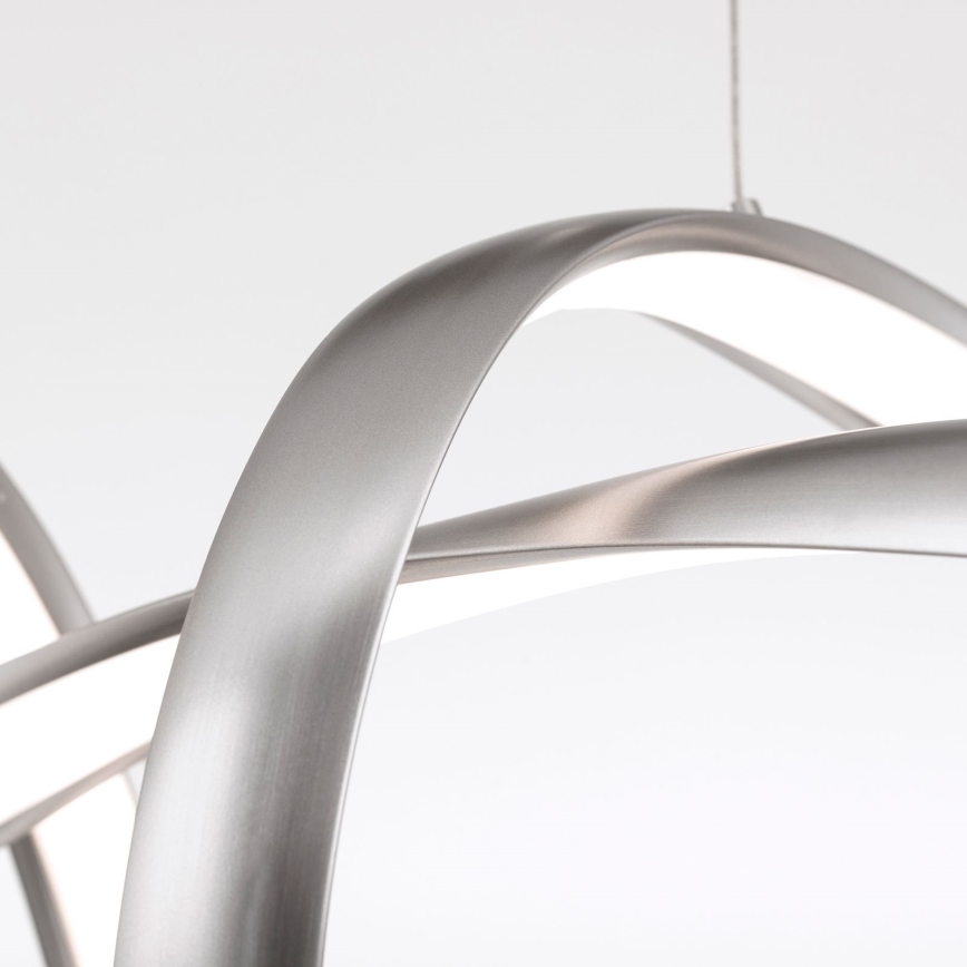 Lámpara colgante LED regulable en cable CIRCUS LED/36W/230V plata