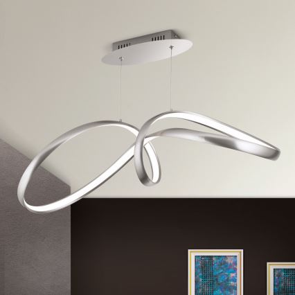 Lámpara de araña LED regulable CIRCUS LED/36W/230V plata