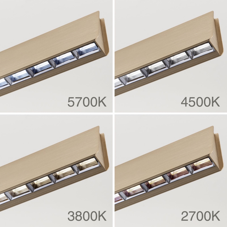 Lámpara de araña LED regulable TARA LED/44W/230V 2700/3800/4500/5700K dorado