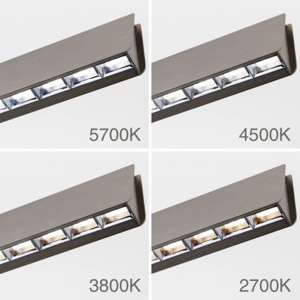Lámpara de araña LED regulable TARA LED/44W/230V 2700/3800/4500/5700K cromo mate