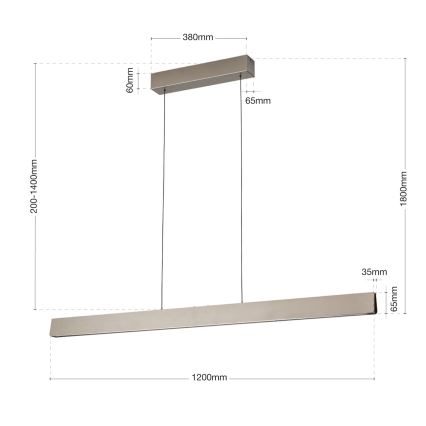 Lámpara de araña LED regulable TARA LED/44W/230V 2700/3800/4500/5700K cromo mate