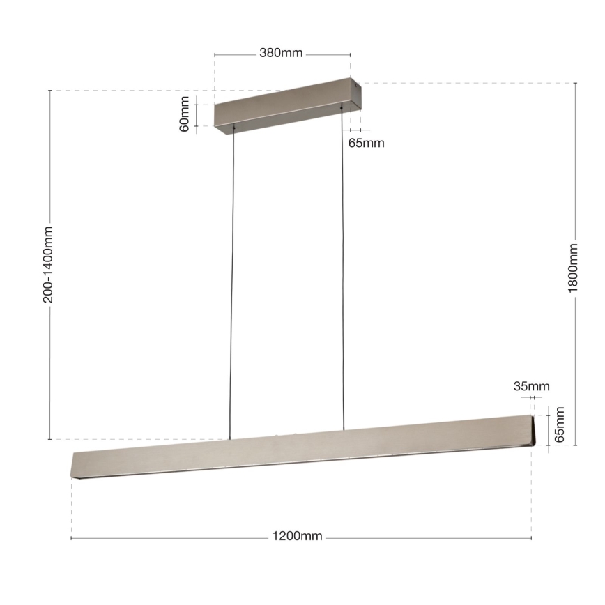 Lámpara de araña LED regulable TARA LED/44W/230V 2700/3800/4500/5700K cromo mate