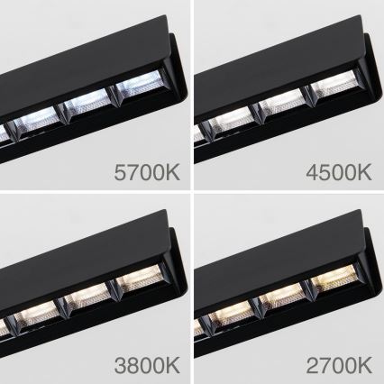 Lámpara de araña LED regulable TARA LED/44W/230V 2700/3800/4500/5700K negro