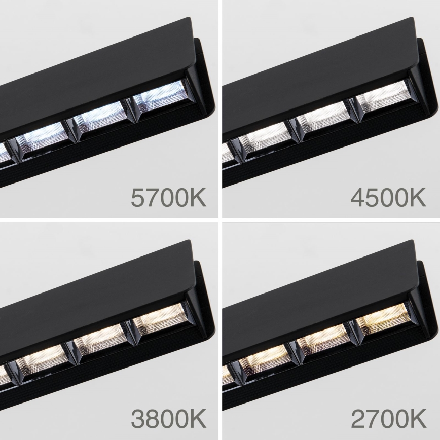 Lámpara de araña LED regulable TARA LED/44W/230V 2700/3800/4500/5700K negro