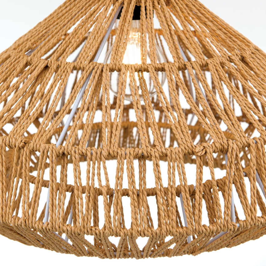 Lámpara colgante BASKET 1xE27/40W/230V diá. 40 cm cáñamo