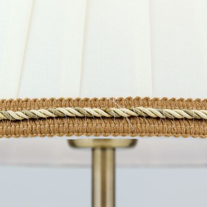 Lámpara de mesa TONIA 1xE27/60W/230V diá. 25 cm blanco/bronce