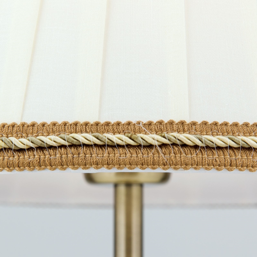 Lámpara de mesa TONIA 1xE27/60W/230V diá. 25 cm blanco/bronce