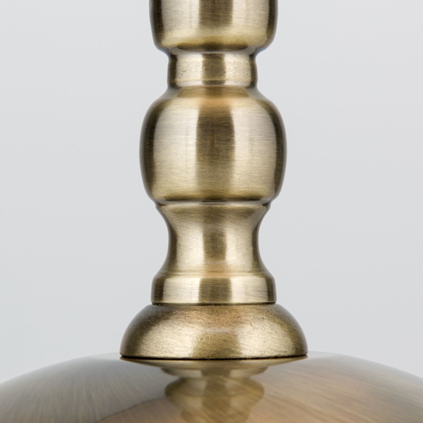Lámpara de mesa TONIA 1xE27/60W/230V diá. 25 cm blanco/bronce