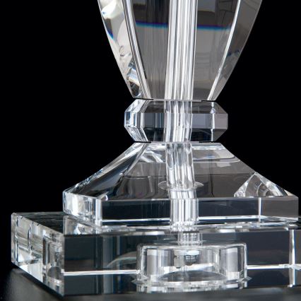 Lámpara de mesa de cristal POKAL 1xE27/60W/230V blanco/transparente