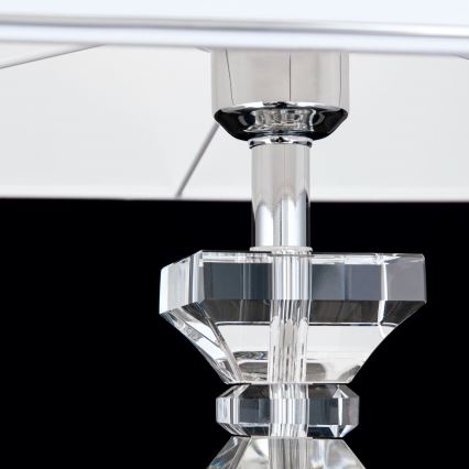 Lámpara de mesa de cristal POKAL 1xE27/60W/230V blanco/transparente