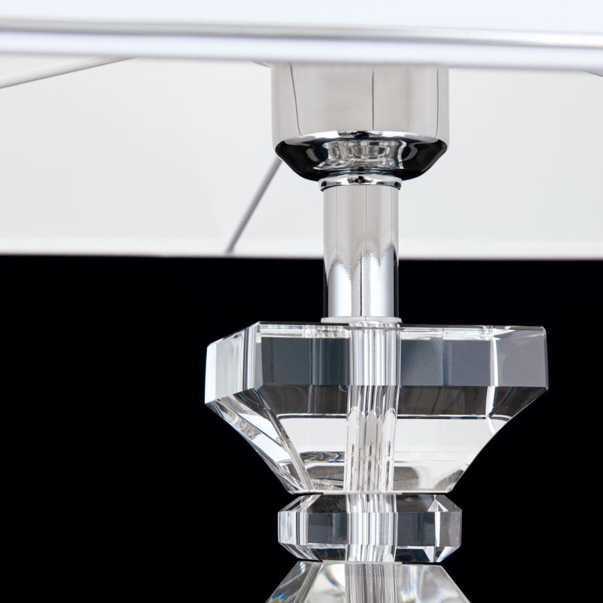 Lámpara de mesa de cristal POKAL 1xE27/60W/230V blanco/transparente