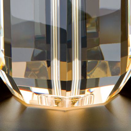 Lámpara de mesa de cristal ALEXIS 1xE27/60W/230V color crema/dorado/transparente