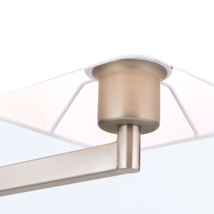 Lámpara de mesa CARLTON 1xE27/40W/230V blanco/cromo mate