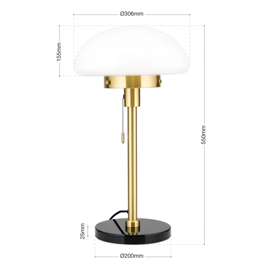 Lámpara de mesa SPARTA 1xE27/40W/230V dorado/negro