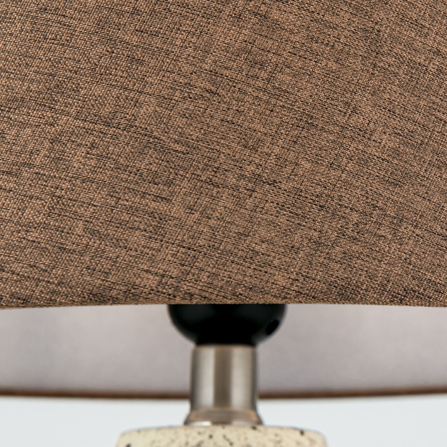 Lámpara de mesa MASAI 1xE27/40W/230V cerámica marrón/beige