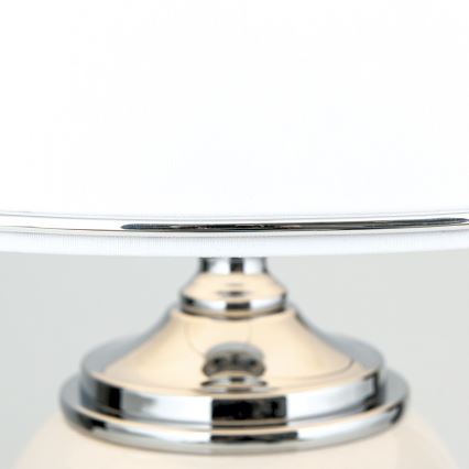 Lámpara de mesa OVUM 1xE27/40W/230V 48 cm cerámica blanco/cromo brillante