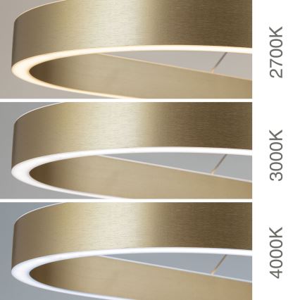 Lámpara colgante LED con cable CARRARA LED/80W/230V 2700/3000/4000K dorada