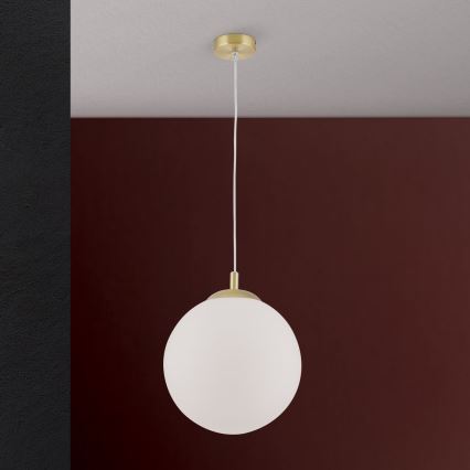 Lámpara colgante con cable MADIS 1xE27/60W/230V dorada