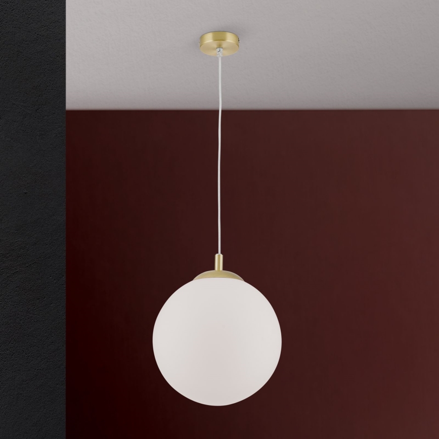 Lámpara colgante con cable MADIS 1xE27/60W/230V dorada