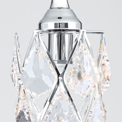 Lámpara colgante con cable RITA 1xG9/40W/230V cromo brillante