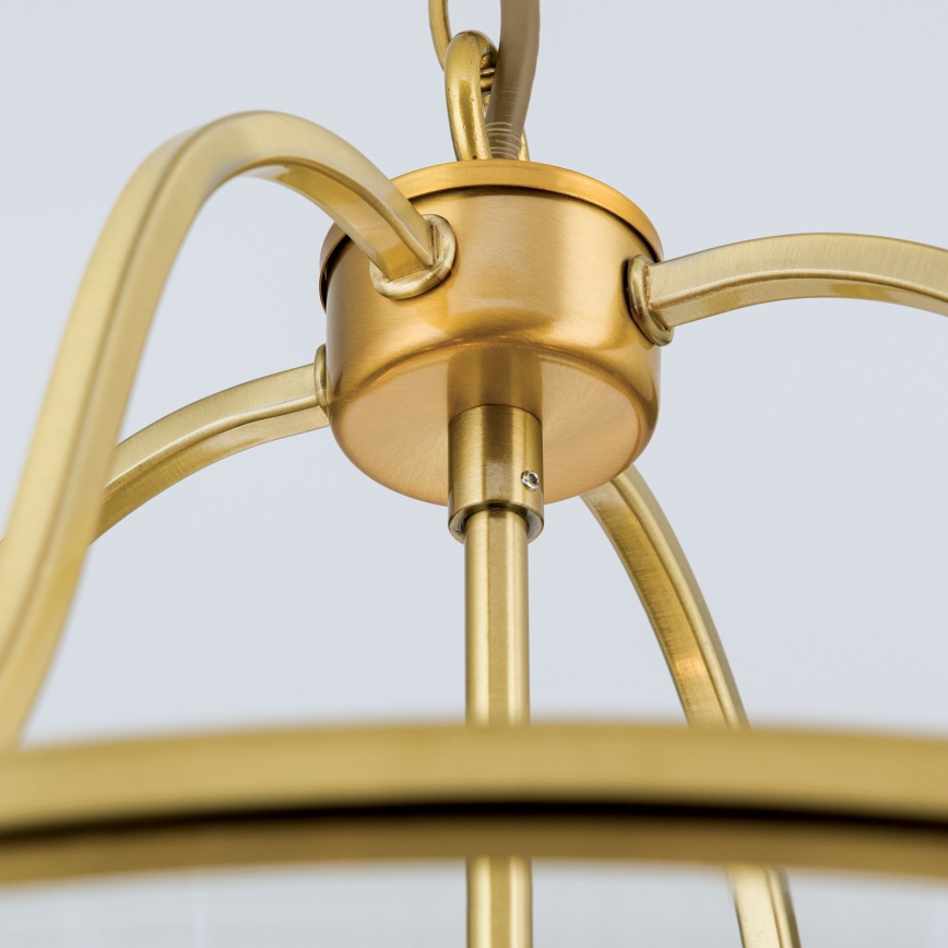 Lámpara colgante con cadena BRUNO 6xE14/40W/230V Ø 43 cm dorada