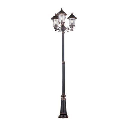 Lámpara de exterior KENZO 3xE27/100W/230V IP44 bronce/pátina