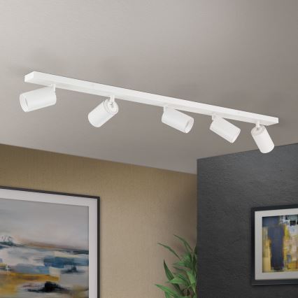 Lámpara de focos orientables SEAN 5xGU10/13W/230V blanca