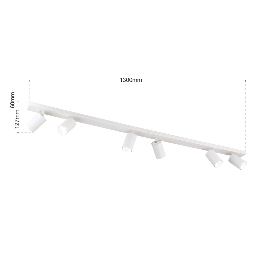 Lámpara de focos SEAN 6xGU10/13W/230V blanca