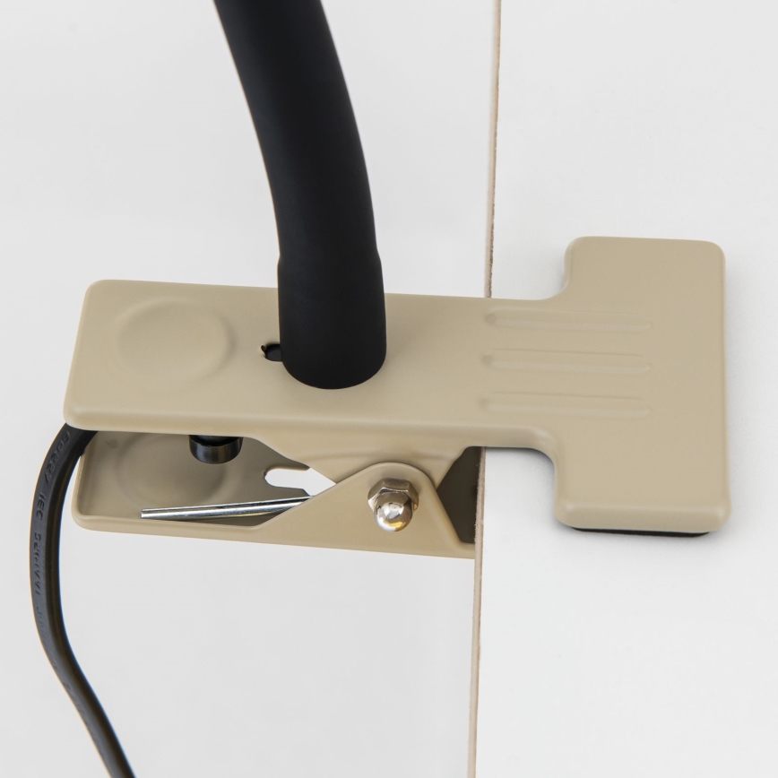 Lámpara de mesa flexible con pinza DOTTY 1xGU10/10W/230V beige/negro