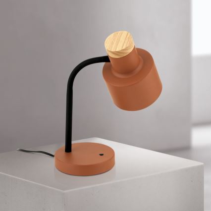 Lámpara de mesa GILI 1xE27/40W/230V color ladrillo