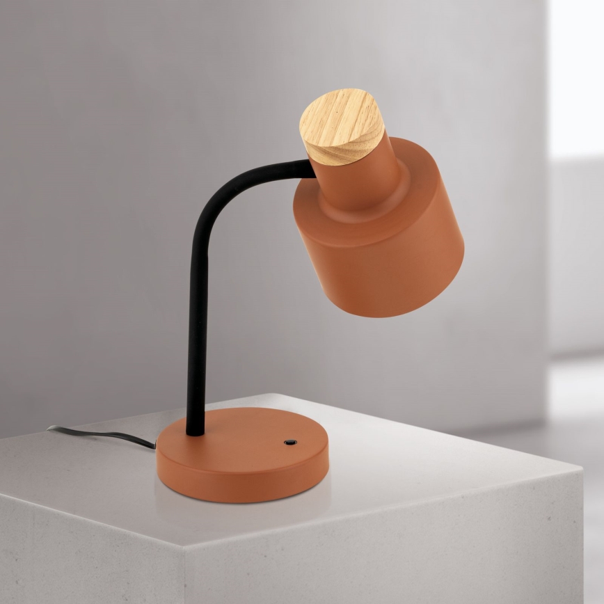 Lámpara de mesa GILI 1xE27/40W/230V color ladrillo